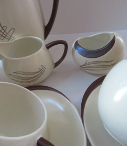 Extensive 1950s Carlton Watre Windswept Coffee Set