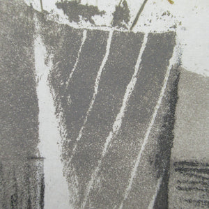 Pretty Vintage FRENCH Colour Etching. Artist's Edition. Titled: Fleurs Jaune. With indistinct pencil signature