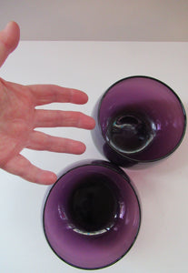 Fabulous 19th Century Amethyst or Purple Hand Blown Glass Finger Bowl c 1830