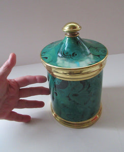 Large 1960s Portmeirion Malachite Storage Pot
