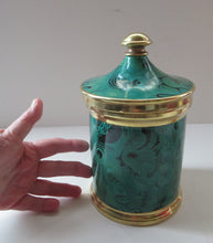 Load image into Gallery viewer, Large 1960s Portmeirion Malachite Storage Pot
