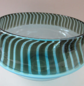 1960s / 1970s Large Swedish Studio Glass Bowl. Designed by Ann Warff for Kosta Boda Studio