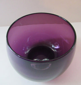 Fabulous 19th Century Amethyst or Purple Hand Blown Glass Finger Bowl c 1830