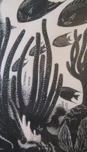 Load image into Gallery viewer, Robert Gibbings Wood Engraving Blue Angel Fish and Coral
