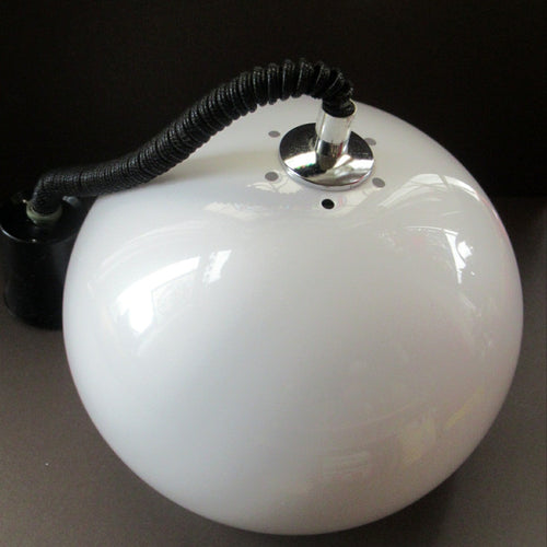 Space Age 1960s 1970s Hanging White Ball Light Shade Guzzini Era