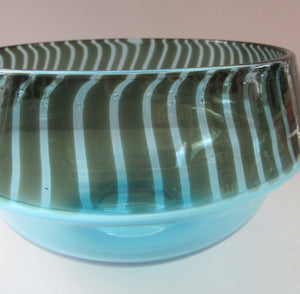 1960s / 1970s Large Swedish Studio Glass Bowl. Designed by Ann Warff for Kosta Boda Studio