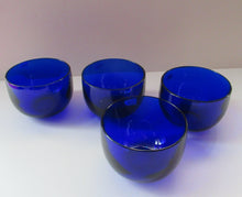 Load image into Gallery viewer, Set of Four 19th Century Antique Bristol Blue Fingers Bowls
