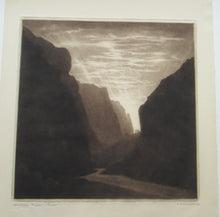 Load image into Gallery viewer, Alfred Richard Blundell (1883 - 1968). Stunning MEZZOTINT View of Cheddar Gorge
