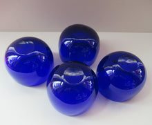 Load image into Gallery viewer, Set of Four 19th Century Antique Bristol Blue Fingers Bowls
