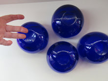 Load image into Gallery viewer, Set of Four 19th Century Antique Bristol Blue Fingers Bowls
