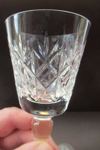 Set of 6 Vintage Glenshee Edinburgh Crystal Vintage White Wine Glasses