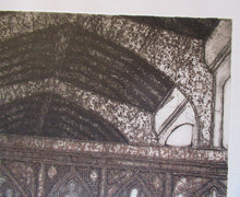 Load image into Gallery viewer, Valerie Thornton 1981 Etching Church Interior Barking Suffolk
