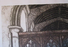 Load image into Gallery viewer, Valerie Thornton 1981 Etching Church Interior Barking Suffolk
