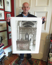 Load image into Gallery viewer, Valerie Thornton 1981 Etching Church Interior Barking Suffolk
