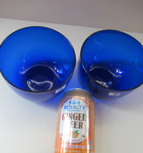 Load image into Gallery viewer, Pair of 19th Century Antique Bristol Blue Fingers Bowls
