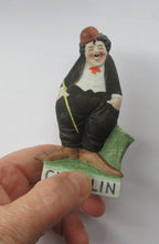 Load image into Gallery viewer, 1920s Antique Porcelain Match Holder by Schafer &amp; Vater. CHARLIE CHAPLIN
