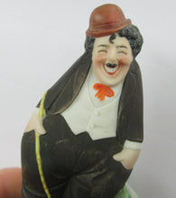 Load image into Gallery viewer, 1920s Antique Porcelain Match Holder by Schafer &amp; Vater. CHARLIE CHAPLIN
