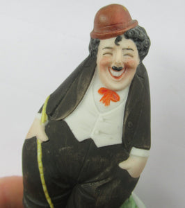 1920s Antique Porcelain Match Holder by Schafer & Vater. CHARLIE CHAPLIN