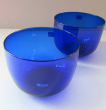 Load image into Gallery viewer, Pair of 19th Century Antique Bristol Blue Fingers Bowls
