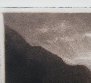 Alfred Richard Blundell (1883 - 1968). Stunning MEZZOTINT View of Cheddar Gorge