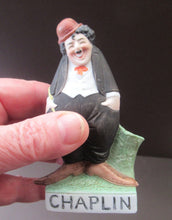 Load image into Gallery viewer, 1920s Antique Porcelain Match Holder by Schafer &amp; Vater. CHARLIE CHAPLIN
