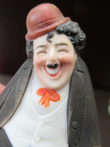 1920s Antique Porcelain Match Holder by Schafer & Vater. CHARLIE CHAPLIN