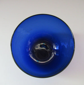 SINGLE 19th Century Antique Bristol Blue Fingers Bowl