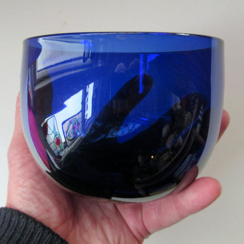 SINGLE 19th Century Antique Bristol Blue Fingers Bowl