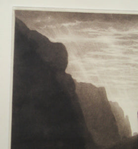 Alfred Richard Blundell (1883 - 1968). Stunning MEZZOTINT View of Cheddar Gorge