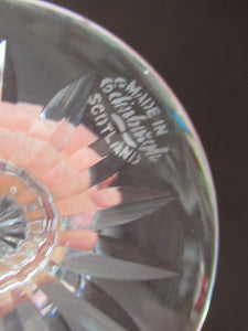 Pair of Vintage Edinburgh Crystal Glenshee White Wine Glasses 