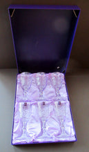 Load image into Gallery viewer, Boxed Set of Six Edinburgh Crystal Goblets. 1980s Lomond Pattern
