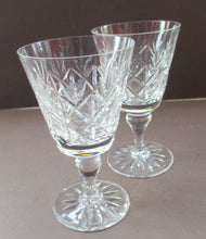 Load image into Gallery viewer, Pair of Vintage Edinburgh Crystal Glenshee White Wine Glasses 
