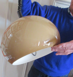 1970s Guzzini Era Rise and Fall Mushroom Plastic Lamp Shade