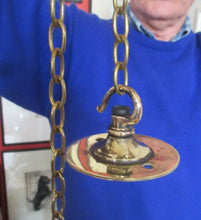 Load image into Gallery viewer, Vintage SWEDISH 1960s Onion Shape Hanging Golden Amber Glass Light Shade with Central Section and Metal Caps

