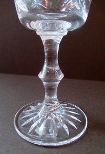 Boxed Set of Six Edinburgh Crystal Goblets. 1980s Lomond Pattern