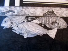Load image into Gallery viewer, Scottish Art Peter Dworok Surreal Interior 1970s Drawing
