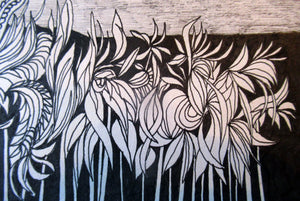 Scottish Art Peter Dworok Surreal Interior 1970s Drawing