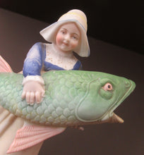 Load image into Gallery viewer, Schafer &amp; Vater Figurine. Dutch Girl Carrying a Massive Fish
