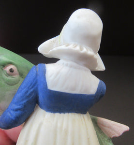 Schafer & Vater Figurine. Dutch Girl Carrying a Massive Fish