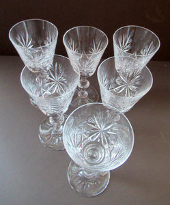 1950s Edinburgh Crystal Star of Edinbugh Glasses