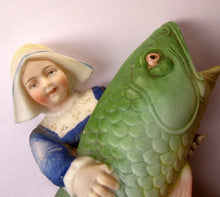 Load image into Gallery viewer, Schafer &amp; Vater Figurine. Dutch Girl Carrying a Massive Fish
