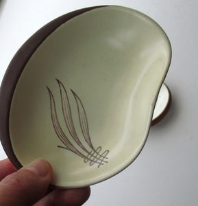 Carlton Ware Small Plates 1950s Brown Windswept Pattern