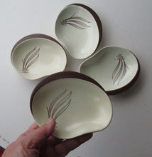 Load image into Gallery viewer, Carlton Ware Small Plates 1950s Brown Windswept Pattern
