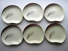 Load image into Gallery viewer, Carlton Ware Medium Plates 1950s Brown Windswept Pattern
