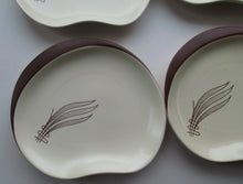 Load image into Gallery viewer, Carlton Ware Medium Plates 1950s Brown Windswept Pattern
