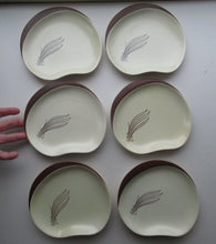 Load image into Gallery viewer, Carlton Ware Medium Plates 1950s Brown Windswept Pattern

