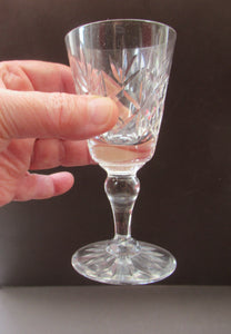 1960s Matching Pair of Glenshee Edinburgh Crystal Sherry Glasses