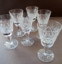 Load image into Gallery viewer, Set of Six Edinburgh Crystal Glenshee Sherry Glasses Vintage 1960s
