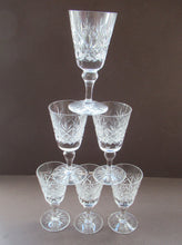 Load image into Gallery viewer, Set of Six Edinburgh Crystal Glenshee Sherry Glasses Vintage 1960s
