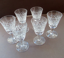 Load image into Gallery viewer, Set of Six Edinburgh Crystal Glenshee Sherry Glasses Vintage 1960s
